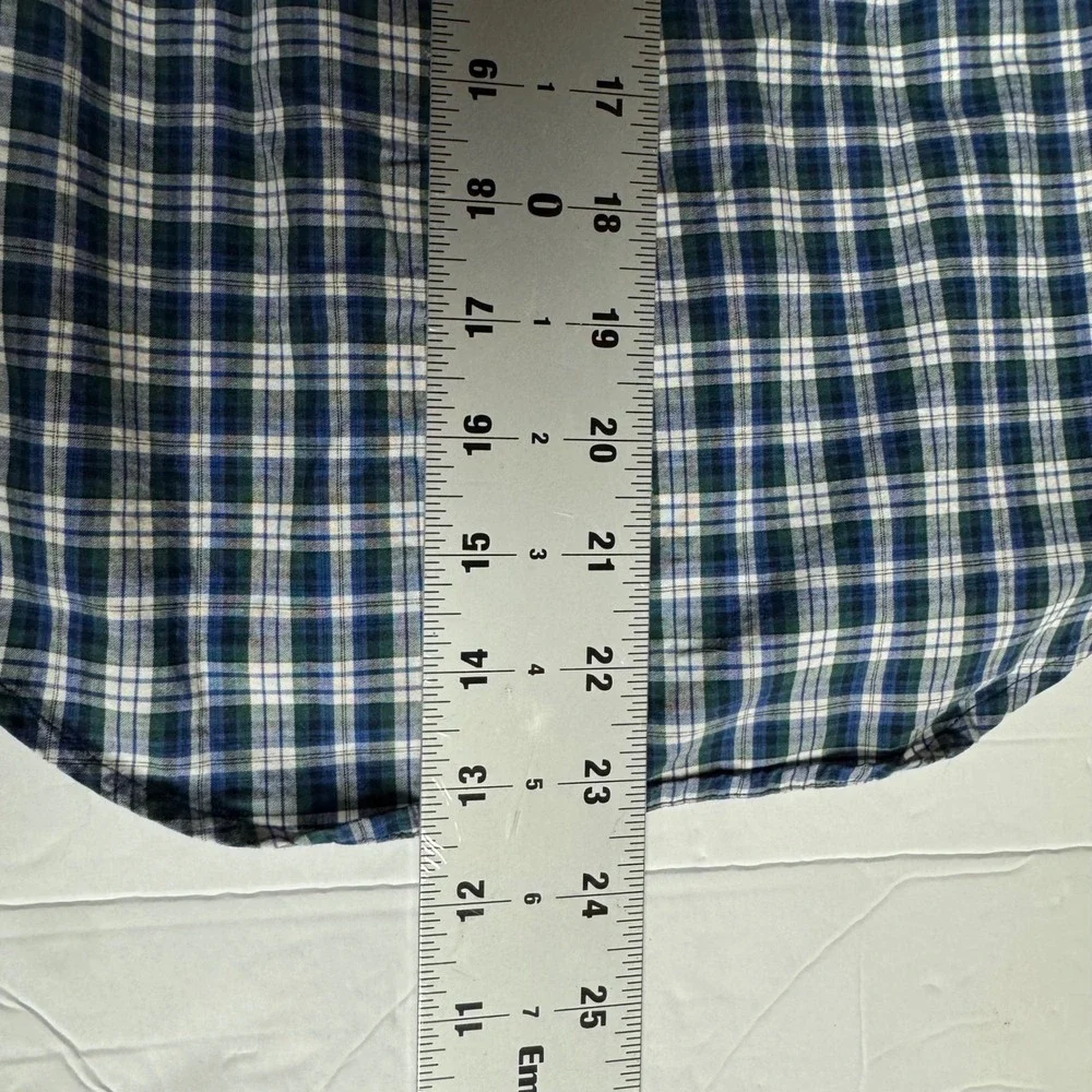 Kids Ralph Lauren Plaid Button Down Shirt Long Sleeve Blue Green Size S‎